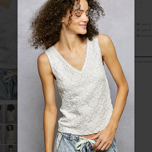 POL “ Norway “ POL Lace Tank Top Detail 64A - Picture 2 of 5